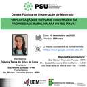 10/10/2025 - DEFESA DE DISSERTAÇÃO - Mestranda: Débora Taina da Silva de Lima  - Orientadora: Dra. Norma Barbado - IFPR / Coorientadora: Dra. Máriam Trierveiler Pereira - IFPR